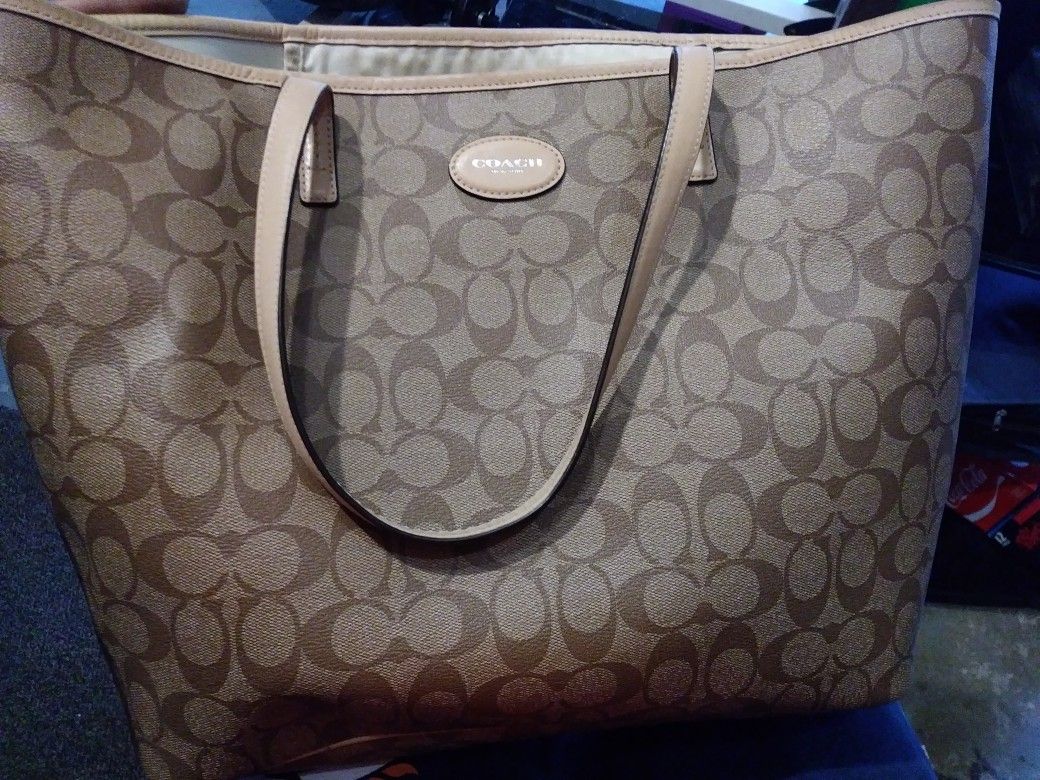 Tan COACH NEW YORK & Black COACH PURSE