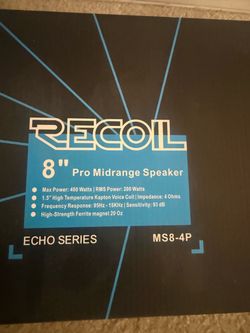 Recoil Echo Series 8" Pro Midrange Speaker MS8-4P