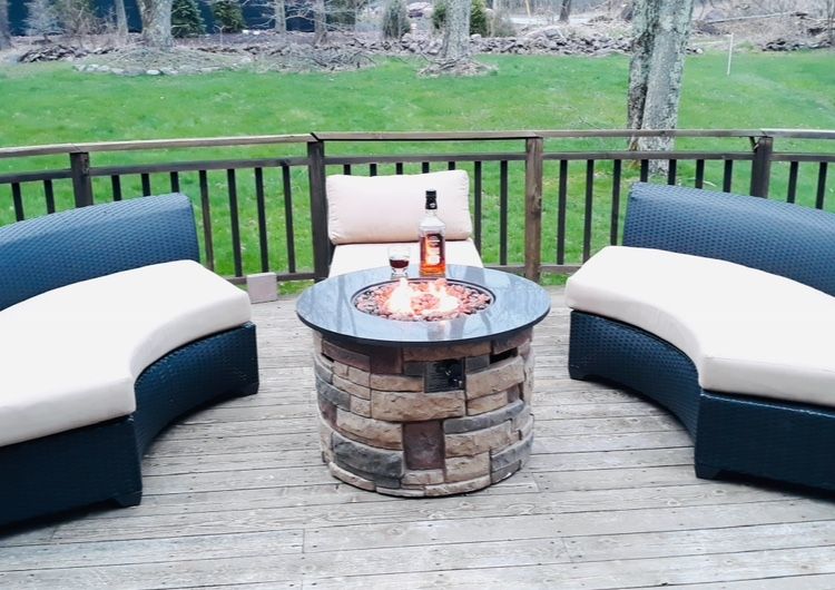 3 Piece Wicker Outdoor Set ( Fire Pit Sold)
