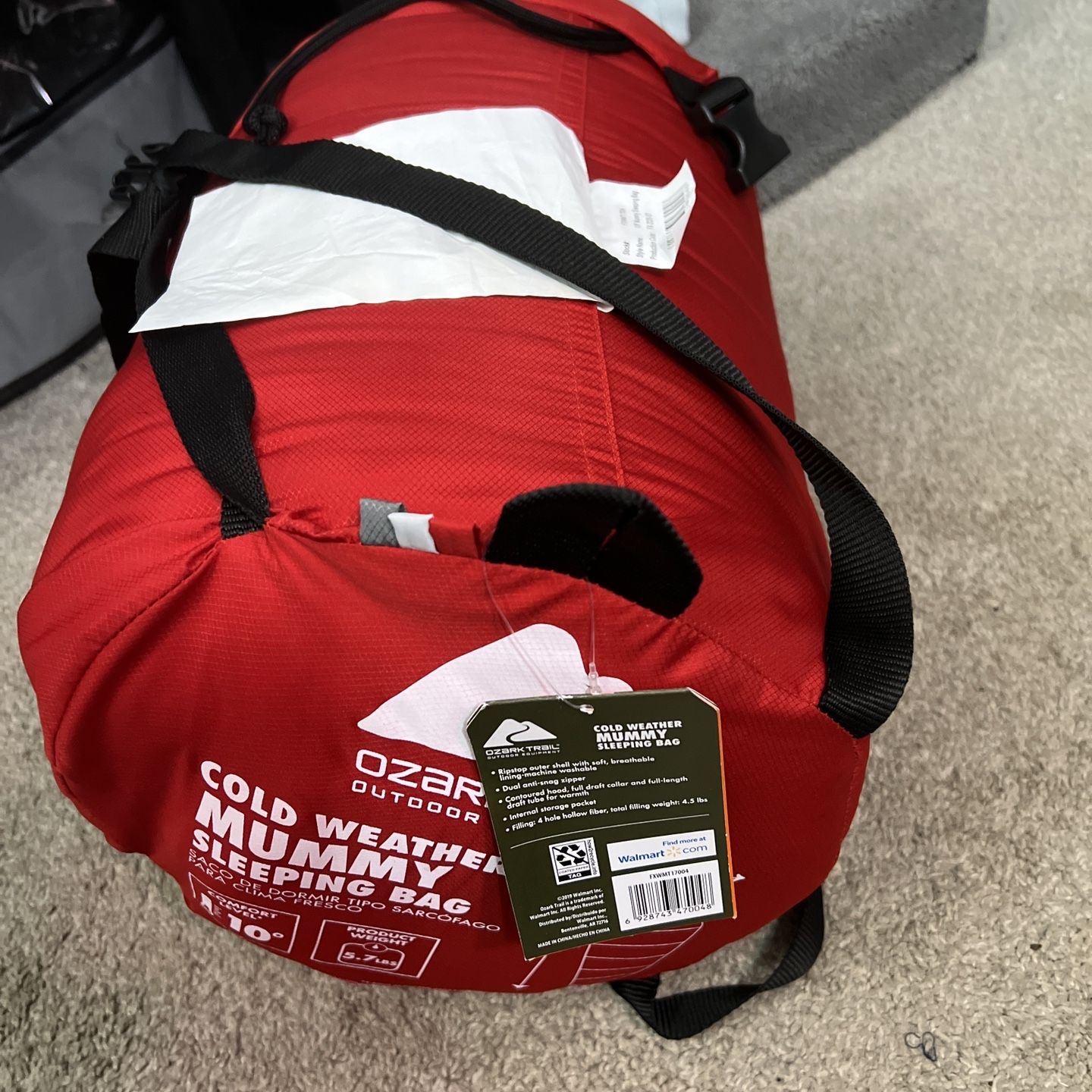 ozark trail cold weather mummy sleeping bag