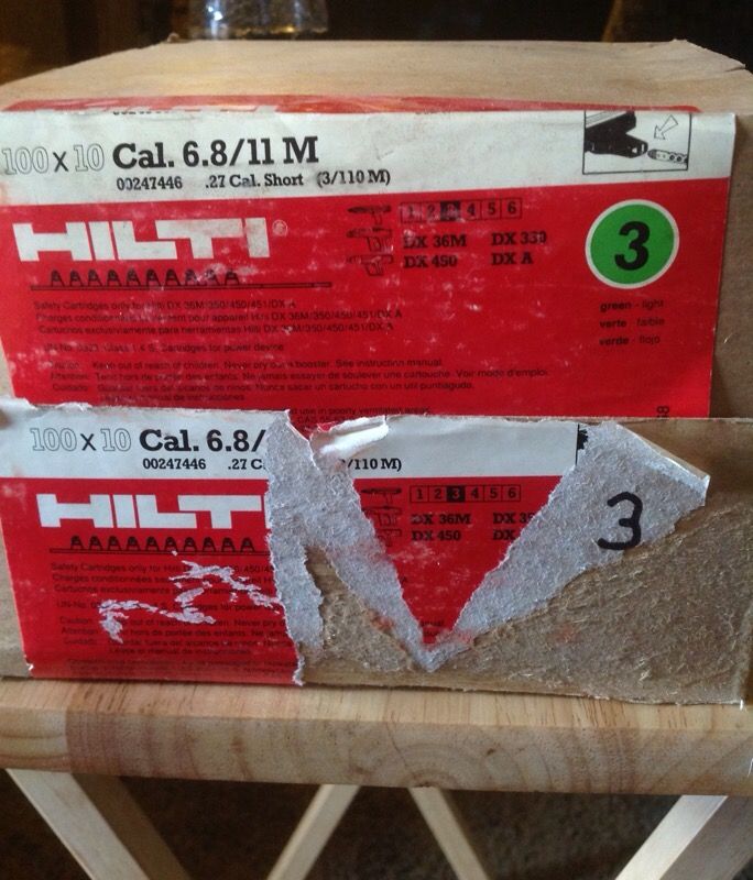Hilti safety cartridges