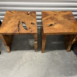 Live Edge End Tables (2)