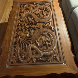 Craved Chinese Dragon Coffee Table