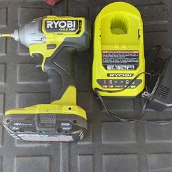 ryobi impact drill whit 1 baterie 1 charget