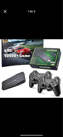 ✅✅ consola🤩 con más de 1000 videojuegos, retro y dos contro😱 inalámbricos.😍