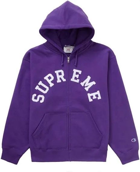 Supreme Champion Zip Up Hooded Sweatshirt