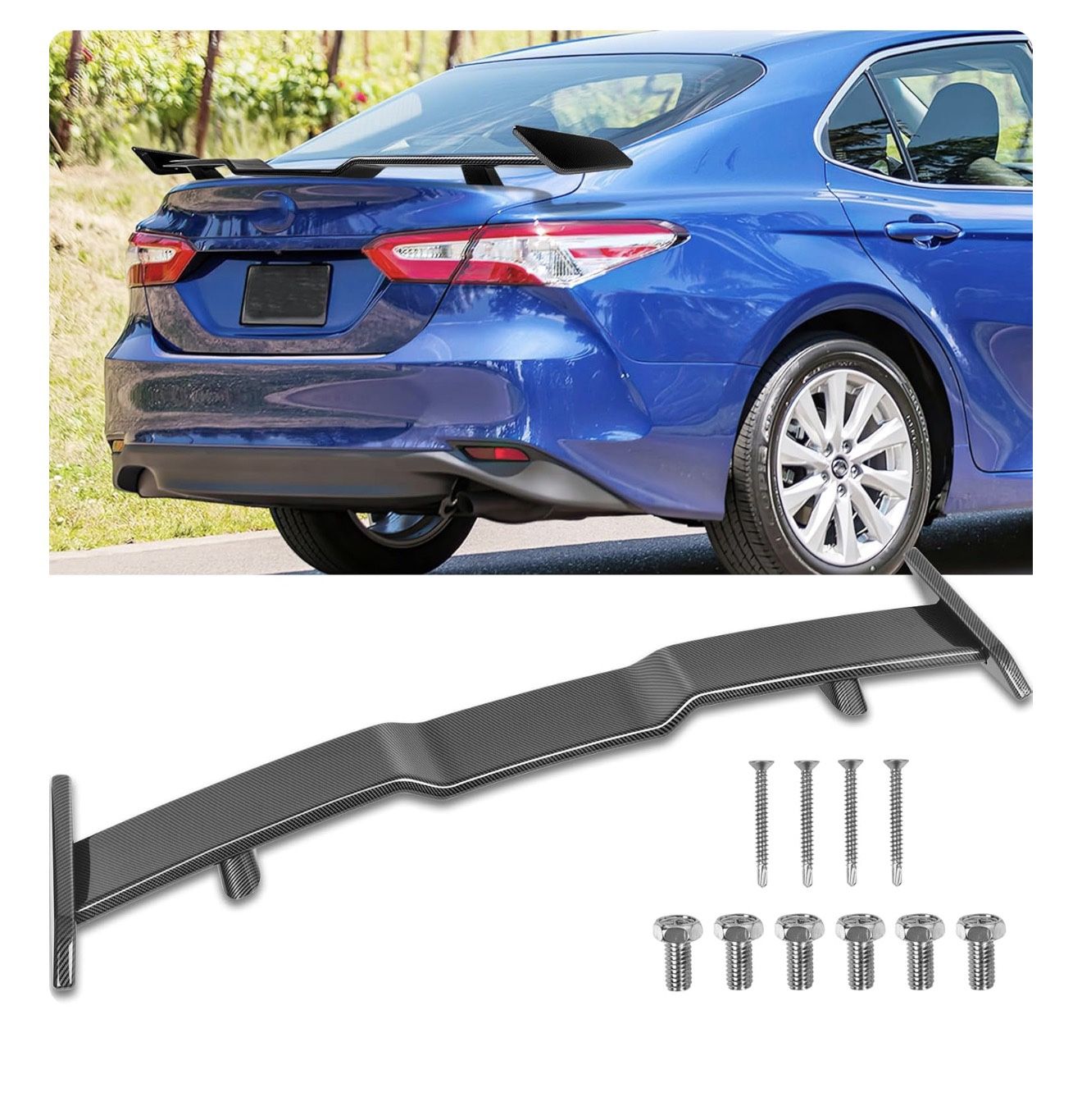 57 Inch Rear Car Spoiler Trunk Spoiler Wing Alerones Para Carro Universal Spoilers for Cars Compatible with 2018-2024 8th Gen Toyota Camry SE LE XLE T