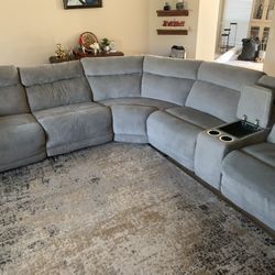 Gray living room sectional