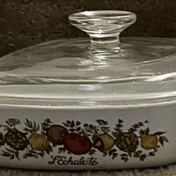 RARE STAMP Corning Ware Spice of Life L'Echalote A-1-B Casserole Dish with Lid & Rare Stamp 278MA 