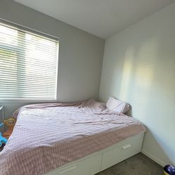 queen bed frame with mattress 