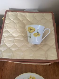 Cotillion Vivian 3701 Teacups, Saucers, Cream & Sugar + Storage Bags