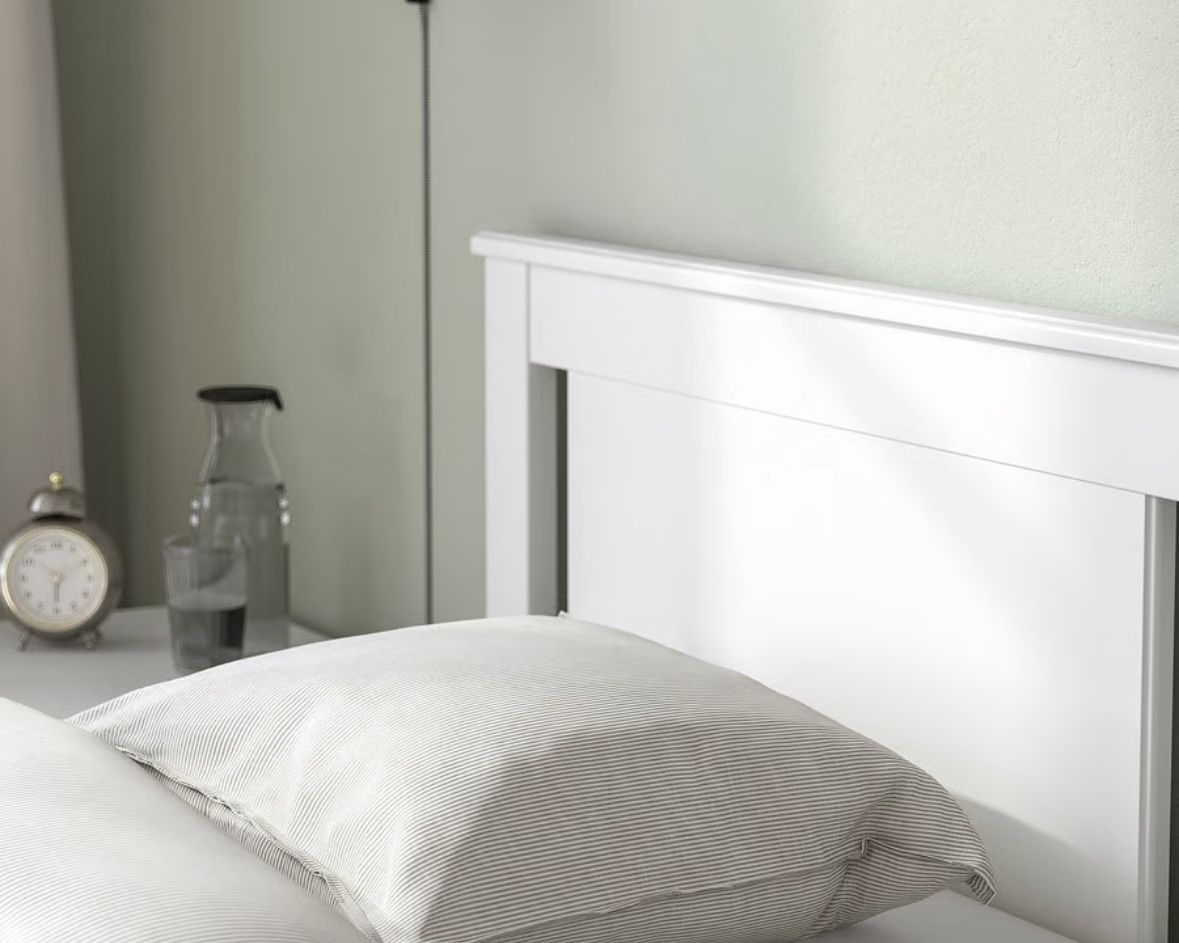 Twin Bed frame And Box Spring And Mattress , white