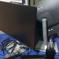 Dell monitors, Monitor Mount And Stands, StarTech Dock, Voyager Focus 2 Headset (Home office Setup)