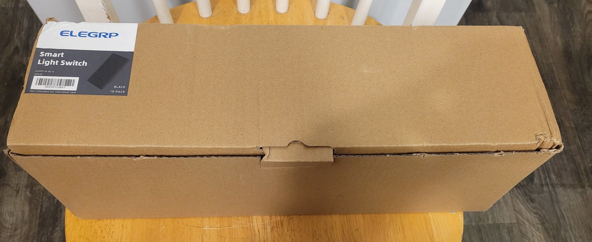 10 Pack ELEGRP Smart Light Switch SPN30, 2.4GHz Wi-Fi Dimmer Switch, Black