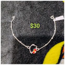 925 Sterling Silver Women's Bracelet/Brasalete De Plata 925 Para Dama 