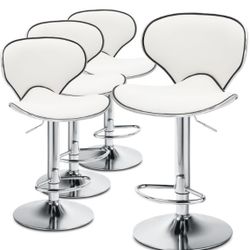 WHITE BAR STOOLS SET OF 2 OR 4 PCS 👉 35.00 EACH 👈💥 BRAND NEW 💥