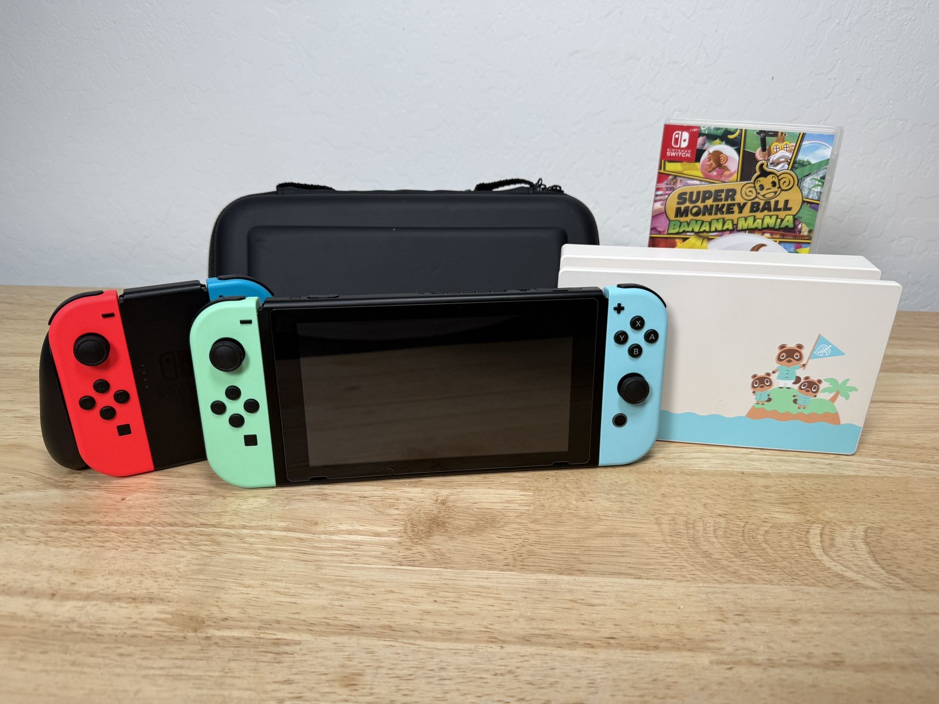 Nintendo Switch Animal Crossing Special Edition With Joycon Controllers And Carrying Case