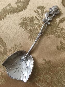 800 Silver Bon Bon, Nut, Mint Spoon Antique