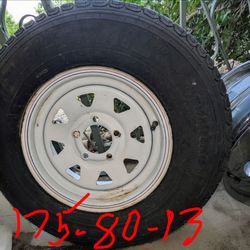 Tire and rim st175x80x13 , New and Used