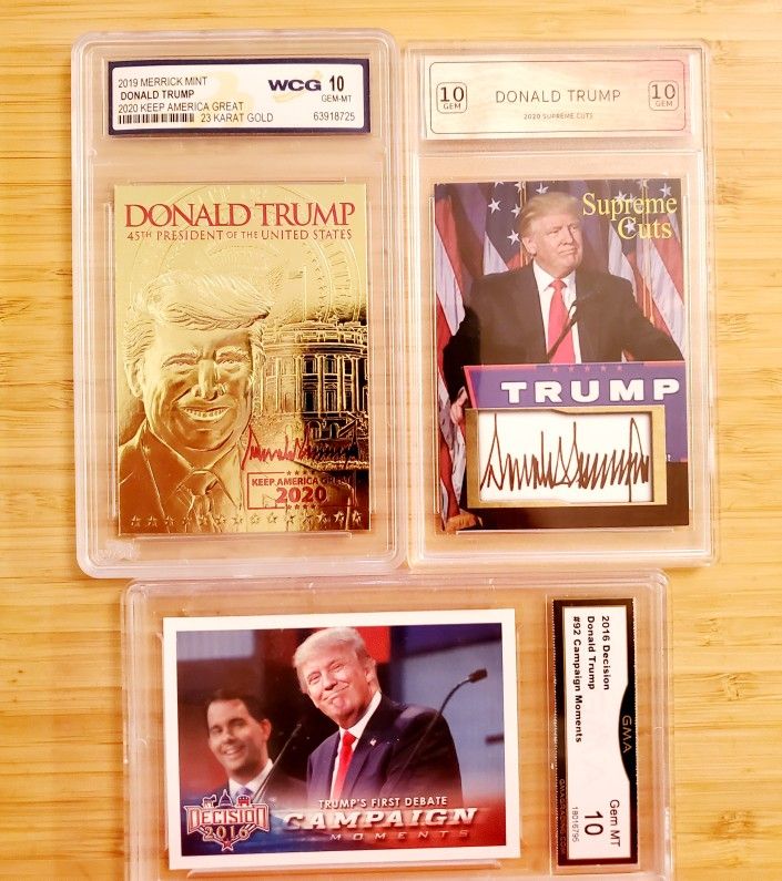 All GRADED 10 President Donald Trump Set.