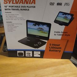 10in Screen Portable DVD Player,swivel Screen Remote Car Charger Ac Adapter 