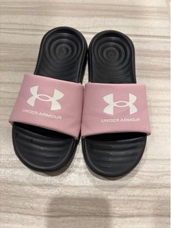 Kids Size 5Y Pink Under Armour Slides
