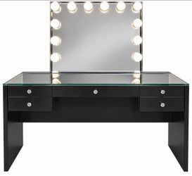 Black vanity table and Mirror