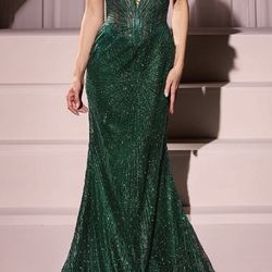 Emerald Green Prom Dress