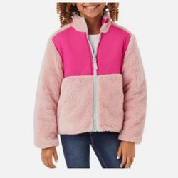 Members Mark Girls Reversible Fleece Jacket Brand New With Tags 
