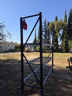 HEAVY-DUTY INDUSTRIAL METAL SHELVING – $350 OBO