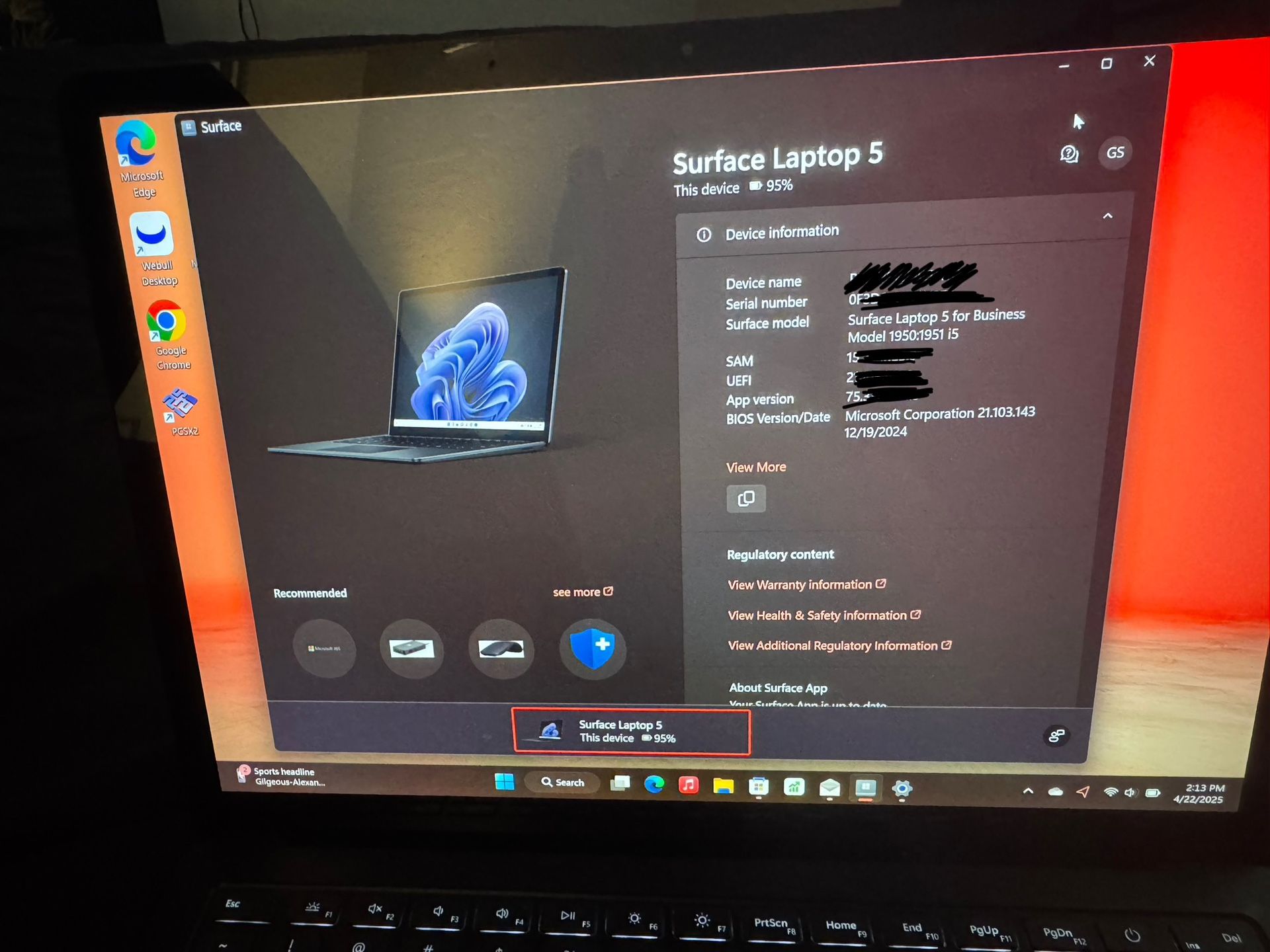 Microsoft Surface Laptop 5 13.5" Touchscreen Notebook