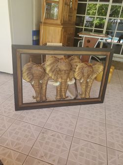 Elephant Metal Wall Art