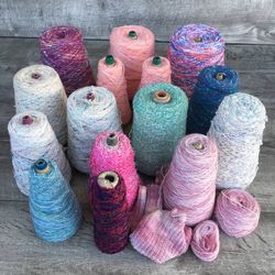 D: Assorted Lots Cone Yarn Machine Knitting, Weaving, Crochet