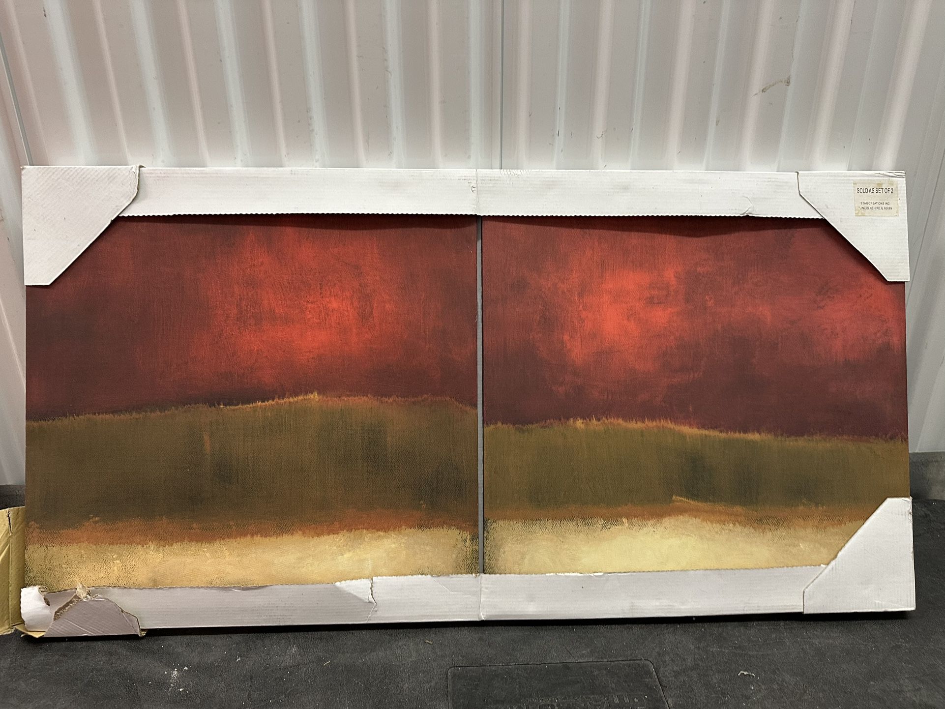 Set Of Two Wall Canvas Art 18 X  18 Each 