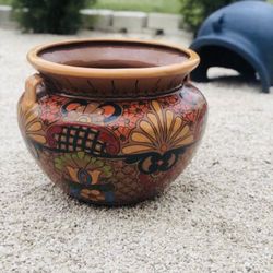 La candela Mexican Hand Painted Flower Pot 