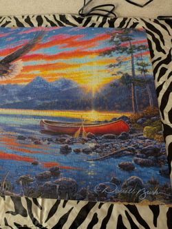 Assembled Eagle Over Water Puzzle