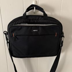 AMAZON BASICS LAPTOP iPAD TABLET BLACK SHOULDER BAG CARRYING CASE