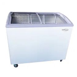 Premium Levella - 7.4 Cu Ft Chest Freezer With Curved Glass Top - White