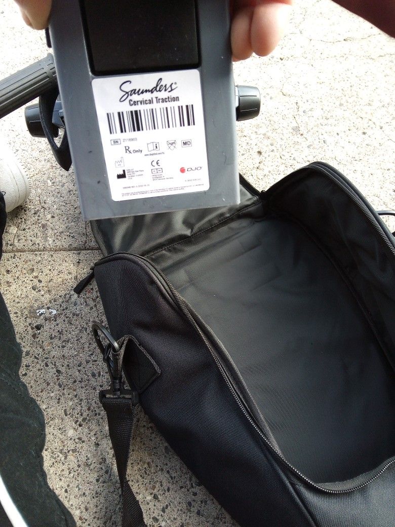 Saunders Cervical Traction Neck Device with Carry Storage Bag
