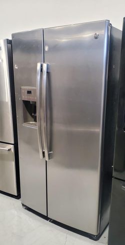 GE Side By Side Stainless Steel Refrigerator Fridge
