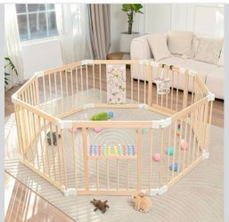 Large Wooden Baby Playpen