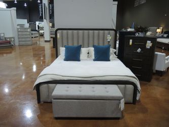 Perennial Home Mezcal King Upholstered Panel Bed - Greige | Headboard