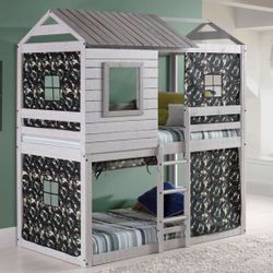 Bunk Bed With Curtains $39 Down 