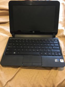 Black HP mini laptop