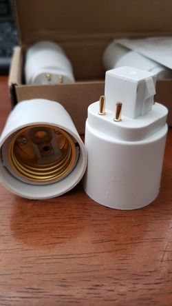 Us lamp base adapters g(x)24q to E26/E27 - total of 10 pieces