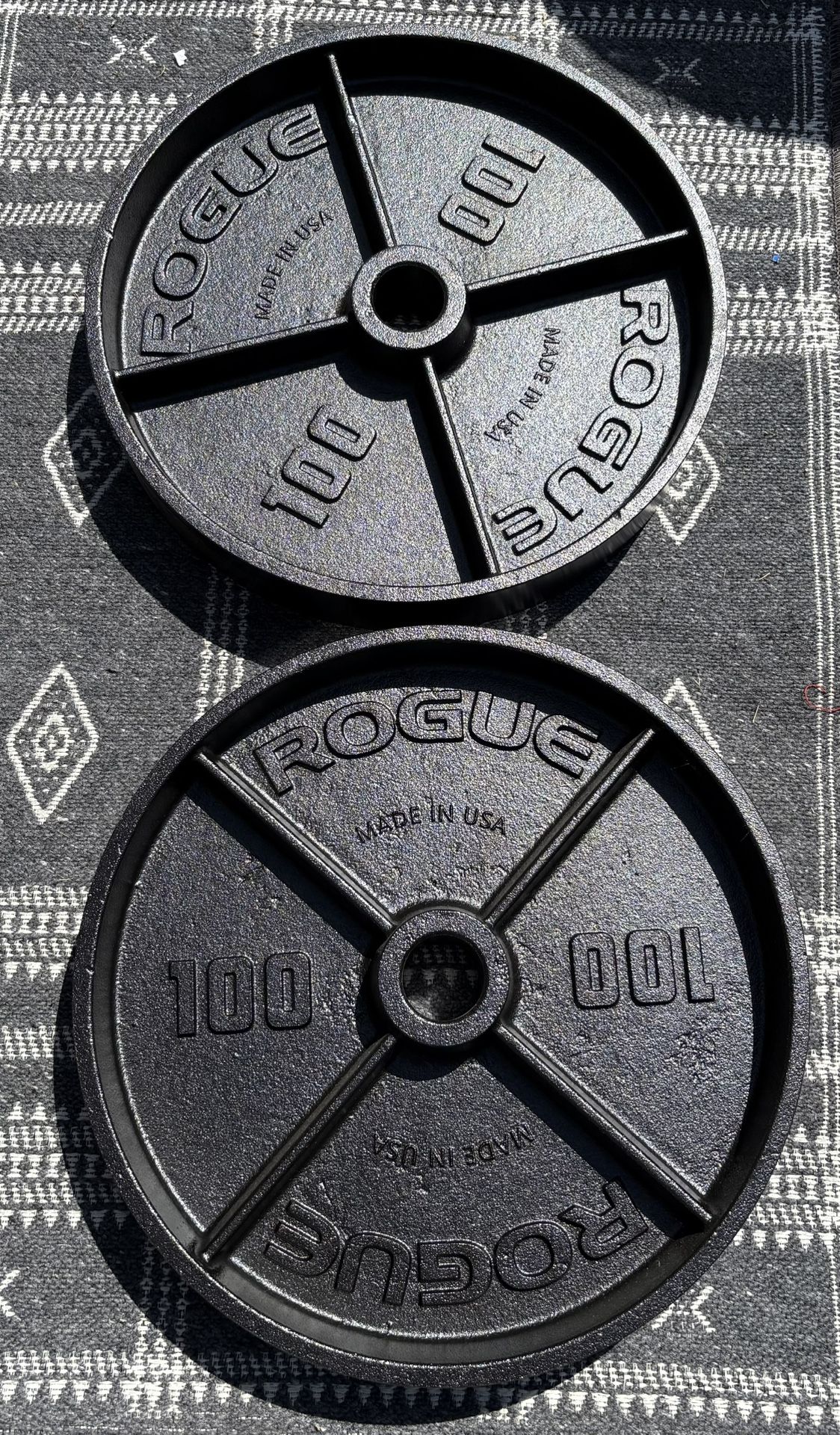 Rogue 100 lb Pair Deep Dish Weights