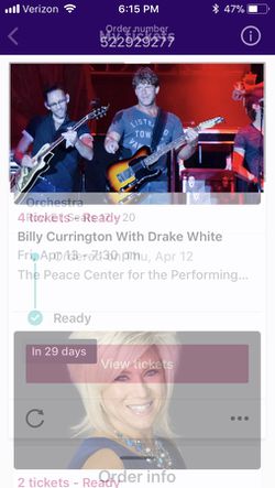 4 tickets to Billy Currington