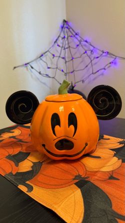 Disney Mickey Mouse Halloween Pumpkin Cookie Jar