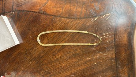 18K Over Sterling Silver Diamond Choker Mesh Necklace