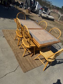 Pine wood dining table